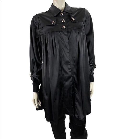 Romeo & Juliet Couture Black Swing Coat Size Large - Picture 4 of 10